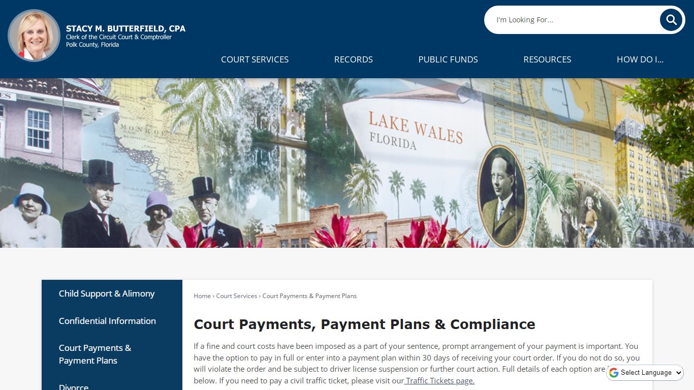 Court Payments, Payment Plans & Compliance - Polk County Clerk